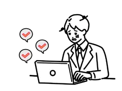 混乱している人のイラスト