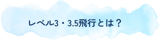 レベル3・3.5飛行とは？